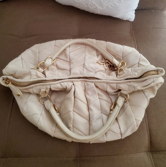 💯 Miu Miu Large Chevron Leather Bag - Picture 4 of 16